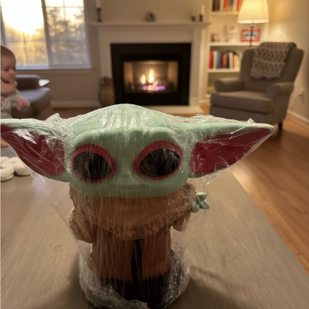 Green and Pink Baby Alien Figure